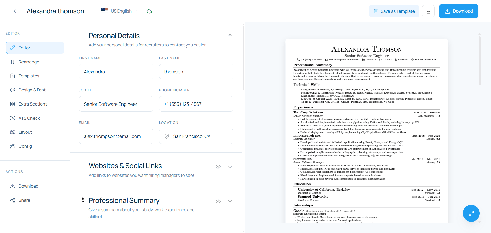JobPylot AI resume builder dashboard